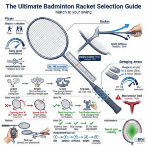 Le guide complet pour choisir une raquette de badminton - cours de certification Best Stringer Worldwide (BSW)