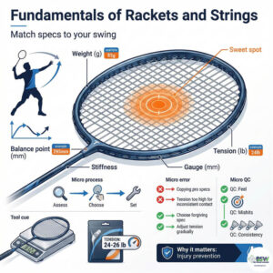 Fondamentaux des raquettes de badminton et des cordages