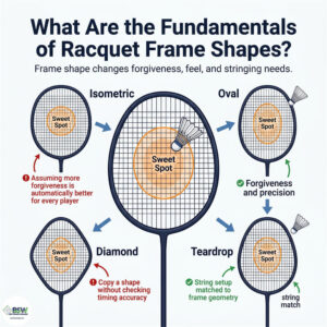 Faces de raquette et sweet spots en badminton
