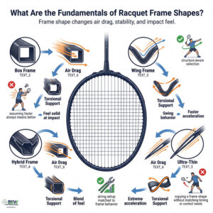 Cadres de raquette de badminton - formes et impact sur la performance