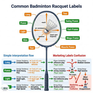 Terminologie des raquettes de badminton - BSW