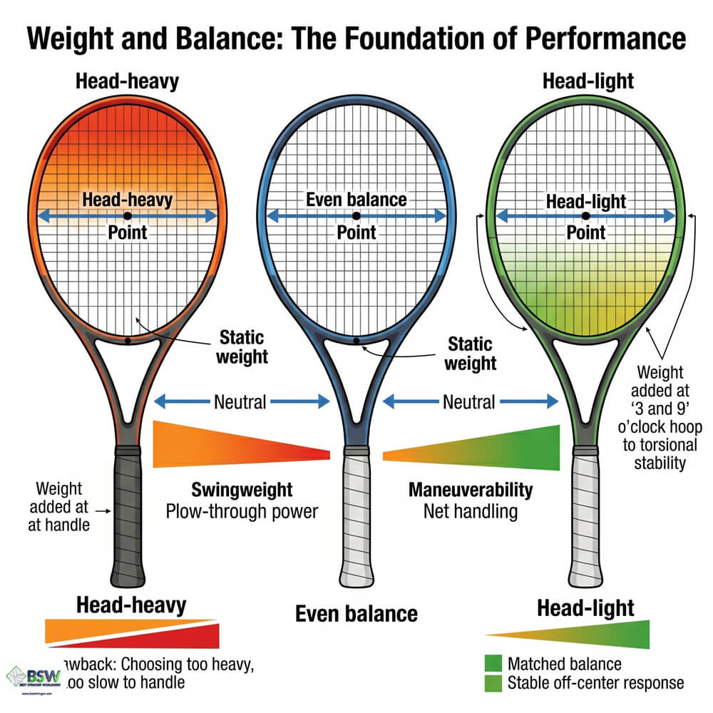 Certified stringer explaining tennis racquet face size and sweet spot basics for consistent play