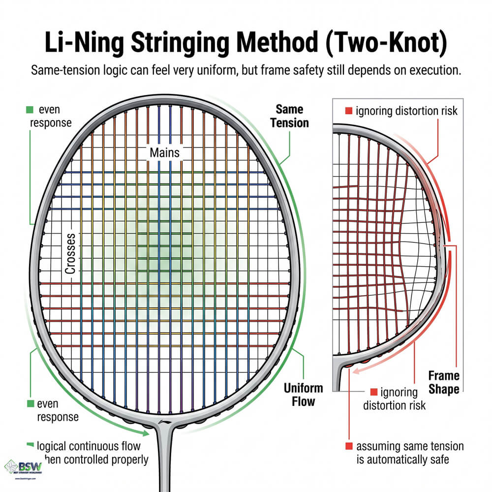 Li-Ning Stringing Method (Two-Knot) BSW Stringer