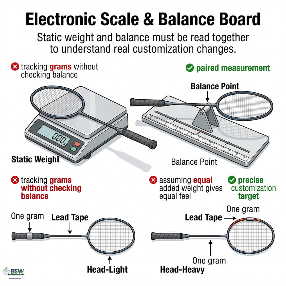 Swingweight meter for professional racquet matching