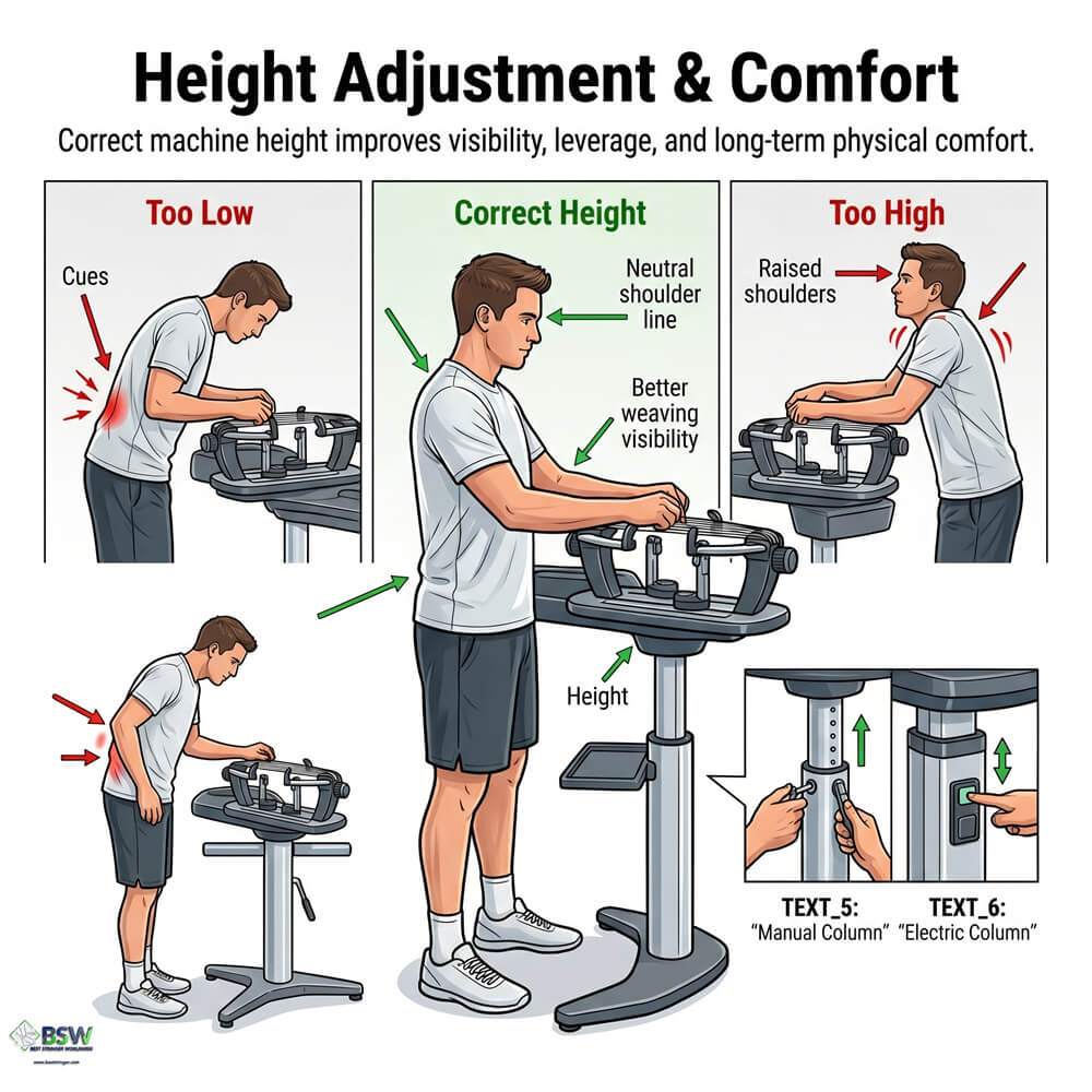 Tabletop racquet stringing machine for tournament travel