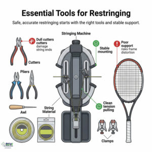 Comment recorder correctement une raquette de tennis