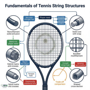 Structures et textures des cordages de tennis