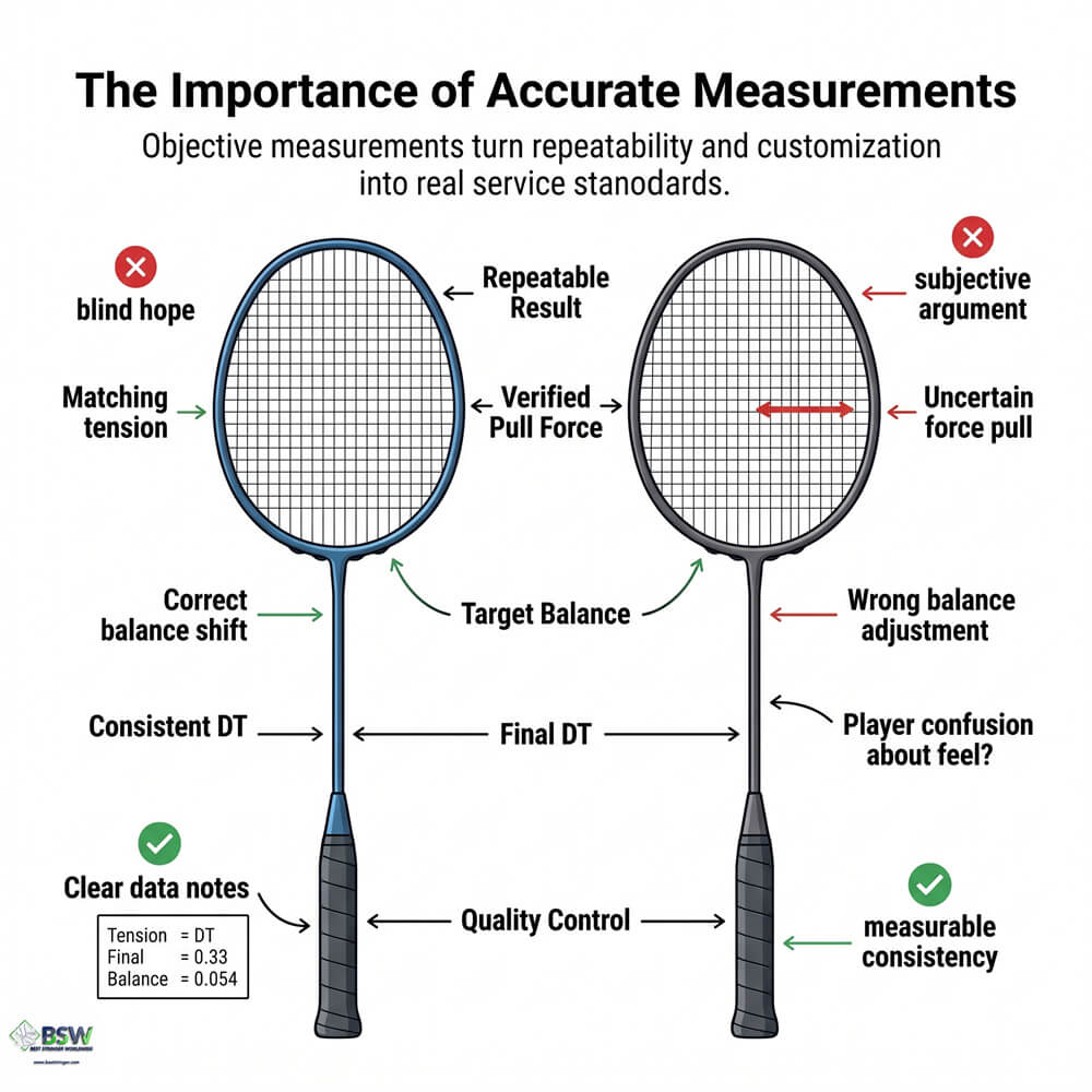Tension calibrator for stringing machine accuracy