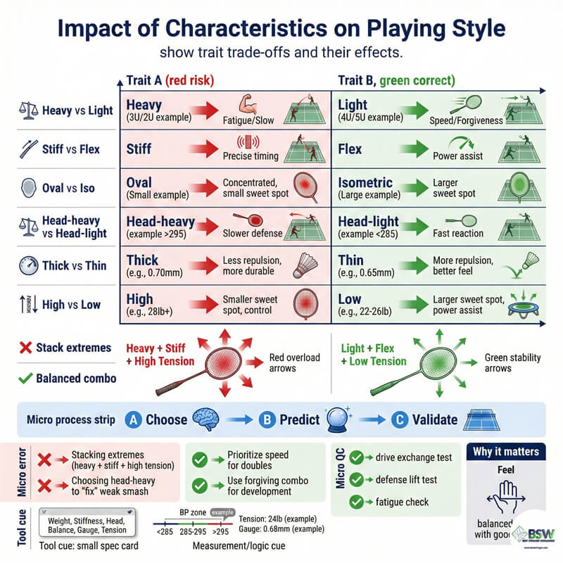 analyzing stiffness for aggressive vs defensive playing style