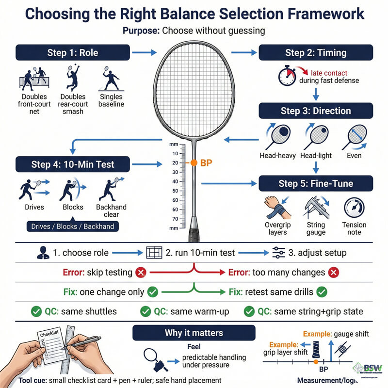 choosing badminton racquet balance for doubles vs singles performance