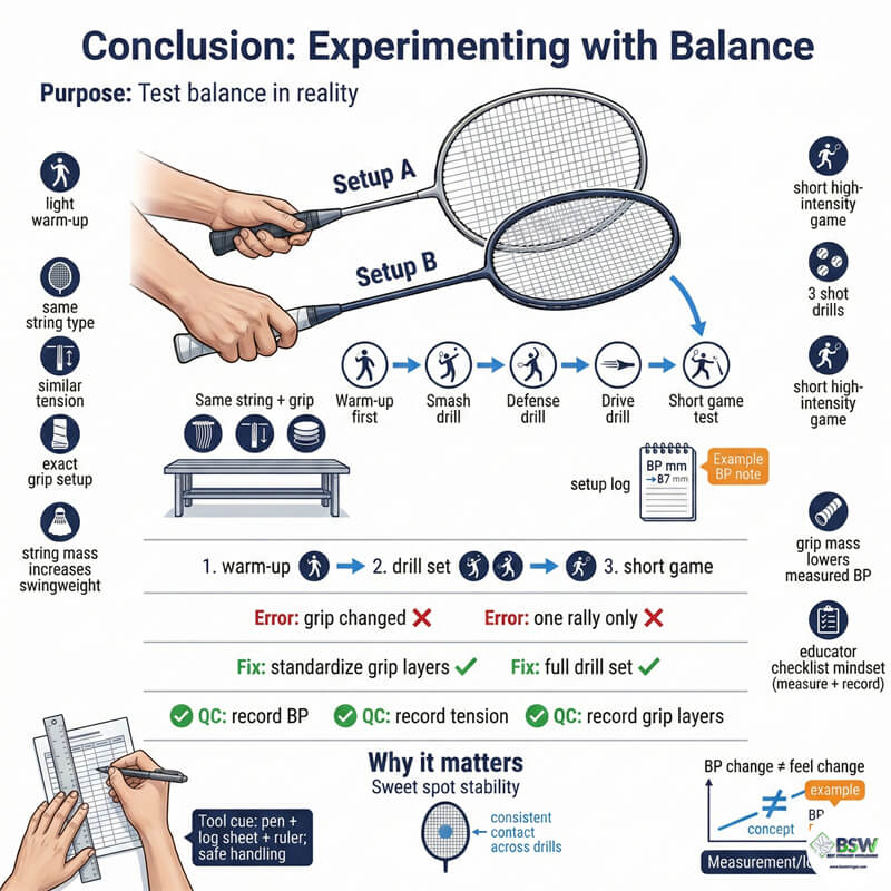 professional running the 10-minute on-court test checklist for balance