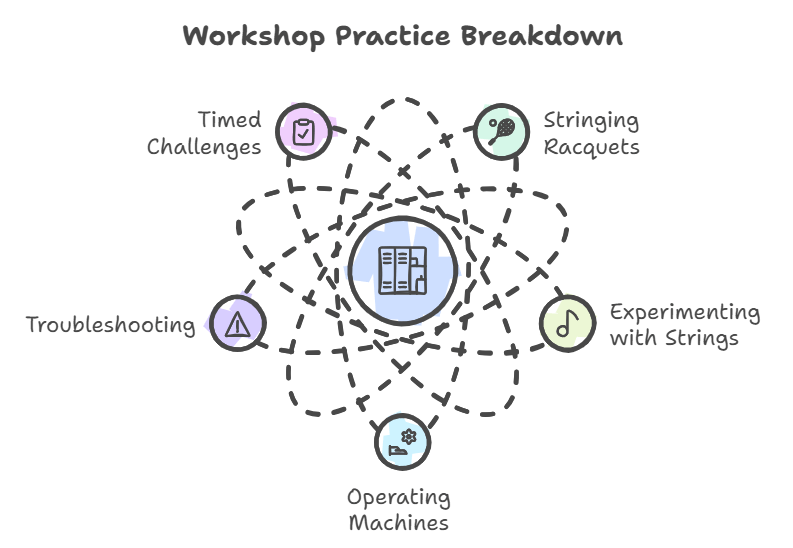 How much hands-on practice is included in the workshop Best Stringer Certification