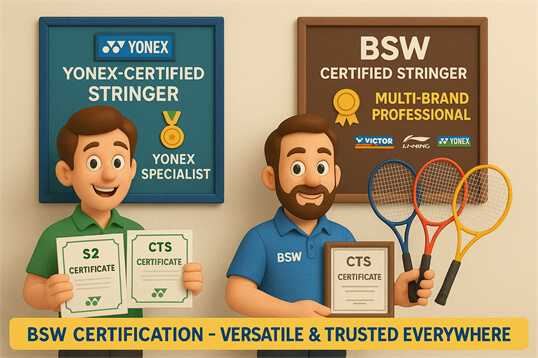 BSW 认证穿线师采用两结和四结技术