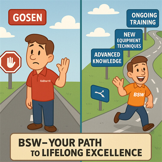 BSW long-term value vs Gosen short-term brand recognition
