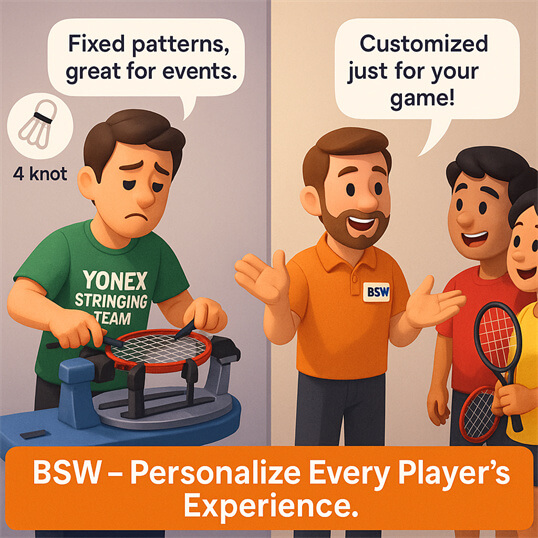 最佳羽毛球穿线培训项目与 Yonex 对比