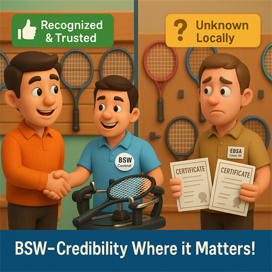 전문 배드민턴 스트링어 과정 ERSA 대 BSW 평가 방법
