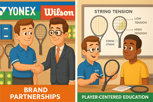 UKRSA stringing method vs BSW practical training