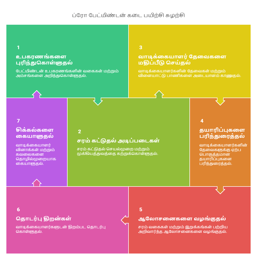 ப்ரோ பேட்மிண்டன் கடை ஊழியர்களுக்கான பயிற்சி BSW சிறந்த சரம் கட்டுபவர் உலகளாவிய சான்றிதழ்