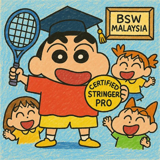 BSW Certified Stringer Malaysia training in Kuala Lumpur by BSW-Malaysia demonstrating Certified Stringer Pro Malaysia on electronic stringing machine
