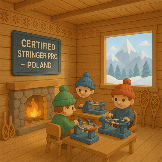 BSW Certified Stringer Poland training in Warsaw by BSW-Poland demonstrating Certified Stringer Pro on electronic stringing machine BSW Certified Stringer Poland training in Warsaw by BSW-Poland demonstrating Certified Stringer Pro on electronic stringing machine