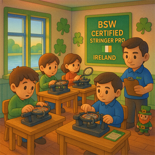 BSW-Ireland Certified Stringer Pro Ireland in Ireland practicing Certified Stringer Pro during certification workshopBSW