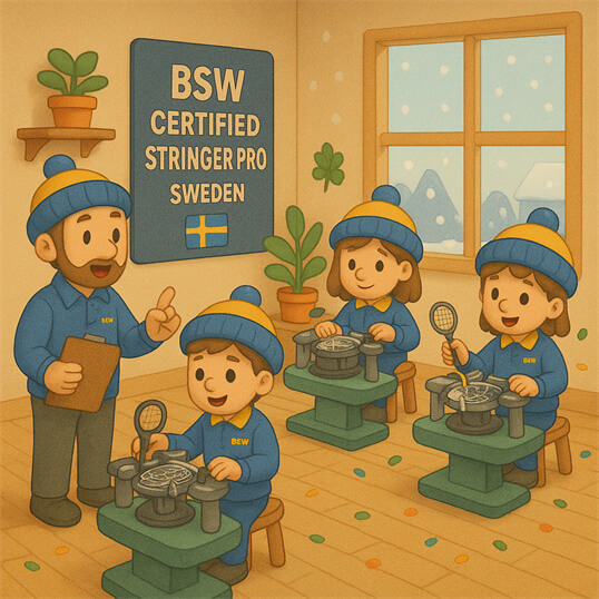 BSW-Sweden Certified Stringer Pro Sweden in Sweden practicing Certified Stringer Pro during certification workshopBSW