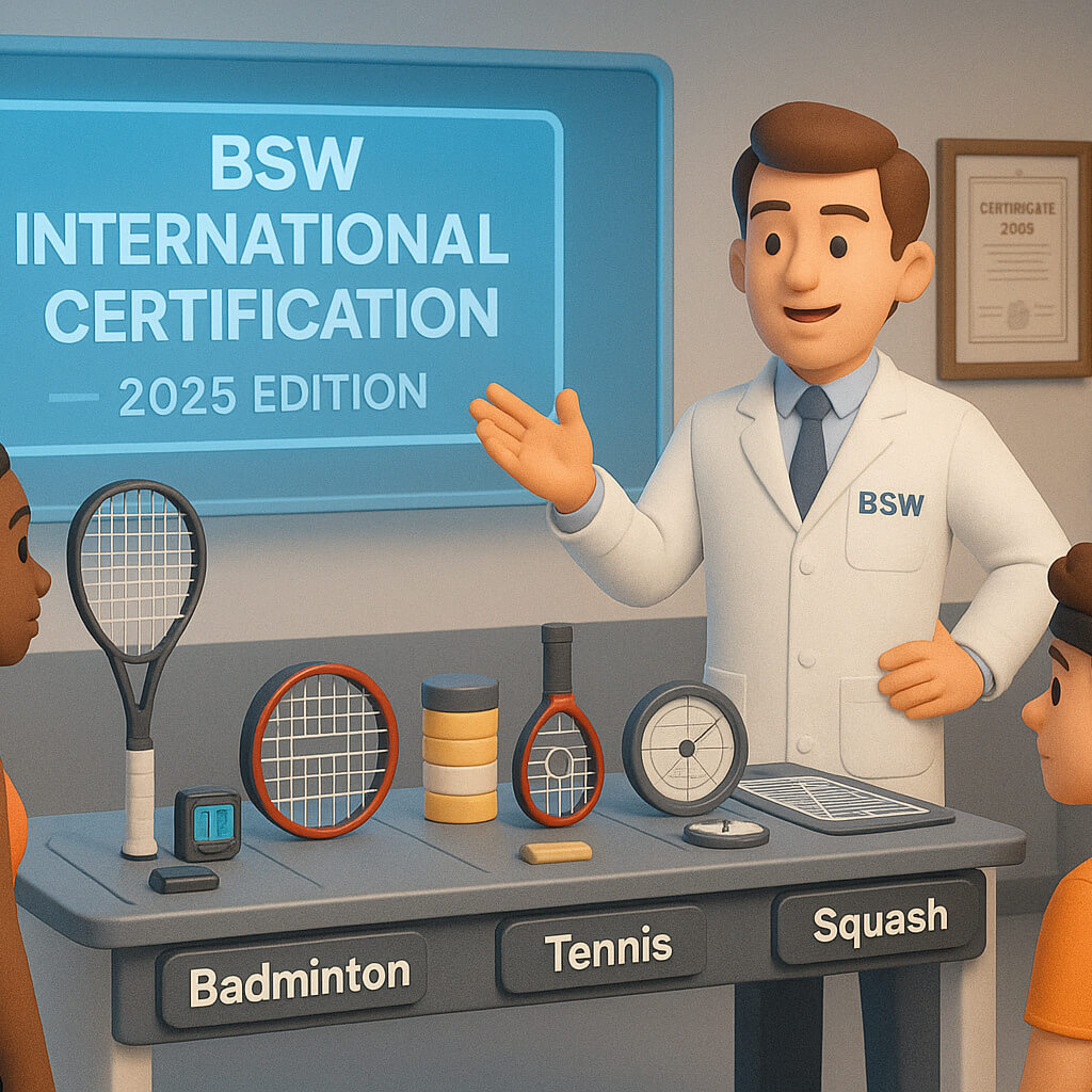 BSW 国际球拍穿线师认证 2025 羽毛球、网球、壁球培训工作坊