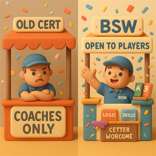 BSW卓越培训与传统教练要求的对比