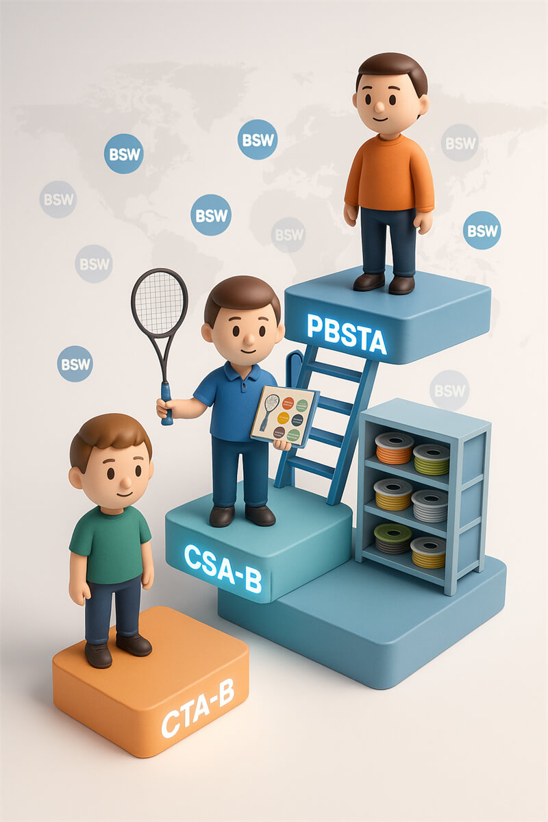 Certified String Advisor - Badminton (CSA-B) Certification BSW Certified Pro Stringer