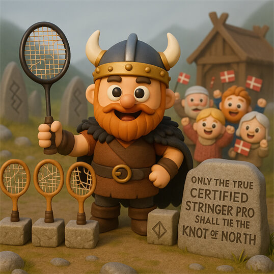 Professional racquet assessment and Certified Stringer Pro service by BSW-Denmark certified stringer in Denmark