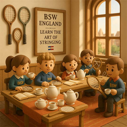 BSW-England 国际认证穿线师在英国提供专业的球拍评估和 Certified Stringer Pro 服务