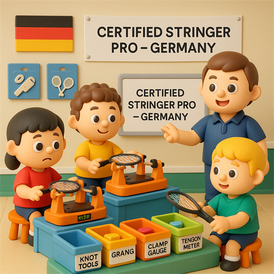 Professional racquet assessment and Certified Stringer Pro service by BSW-Germany certified stringer in Germany