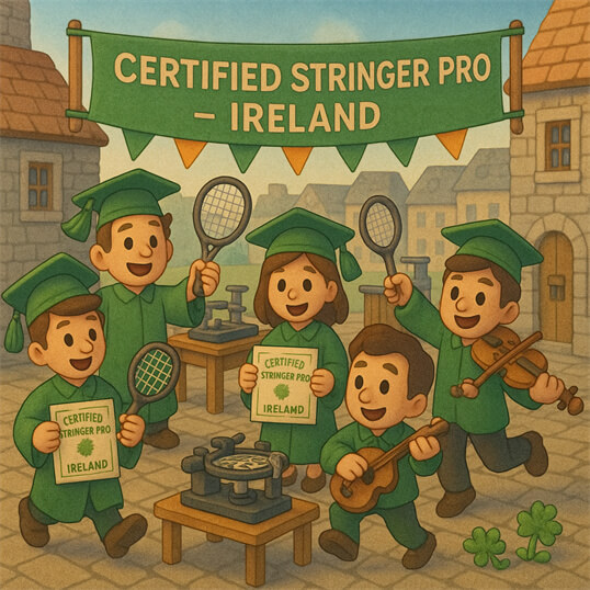 Professional racquet assessment and Certified Stringer Pro service by BSW-Ireland certified stringer in Ireland