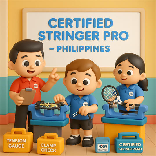 Professional racquet assessment and Certified Stringer Pro service by BSW-Philippines certified stringer in Philippines