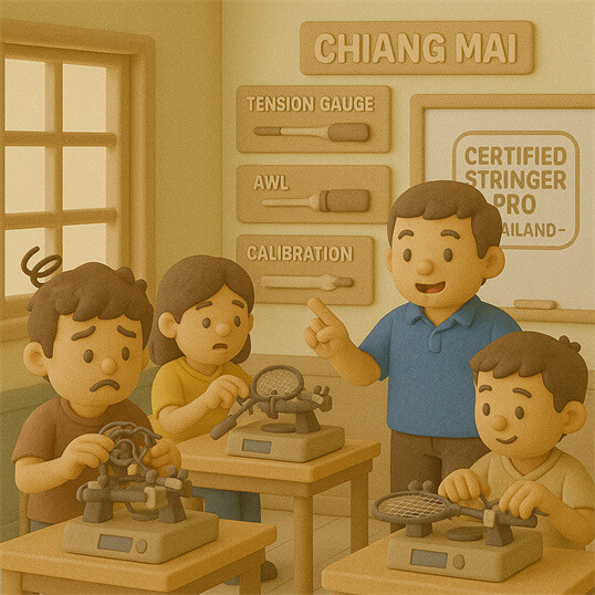 Professional racquet assessment and Certified Stringer Pro service by BSW-Thailand certified stringer in Thailand Professional racquet assessment and Certified Stringer Pro service by BSW-Thailand certified stringer in Thailand