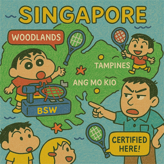 Professional racquet assessment and Certified Trusted Stringer (CTS) service by BSW-Singapore certified stringer in Singapore Professional racquet assessment and Certified Trusted Stringer (CTS) service by BSW-Singapore certified stringer in Singapore