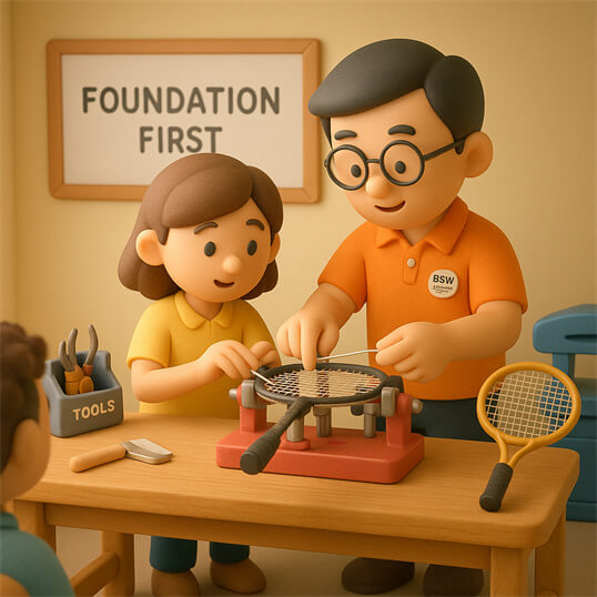 国际认证穿线师在韩国开设羽毛球店