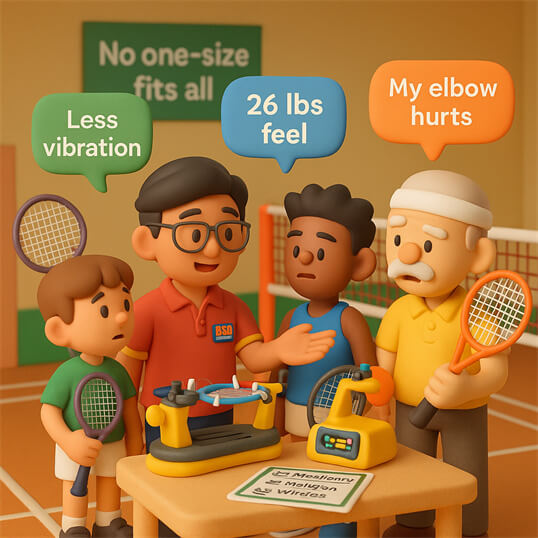 tennis stringing training Malaysia development