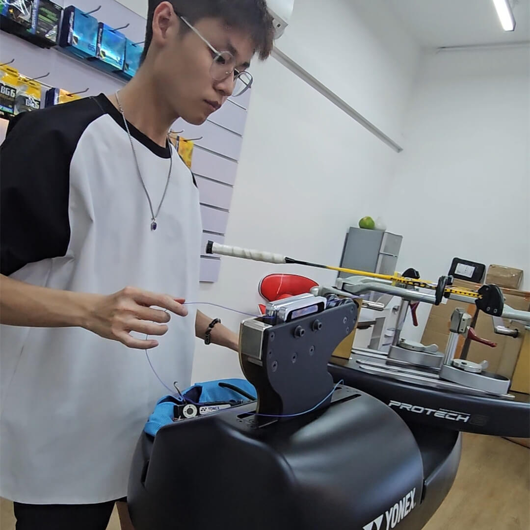 Lee Ting Han's BSW racket restringing course journey gallery photo Lee Ting Han's BSW racket restringing course journey gallery photo