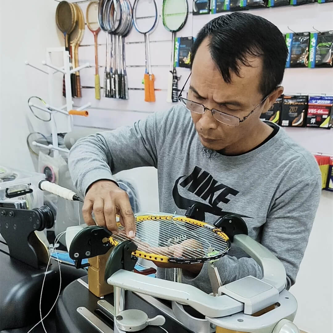 Purnomo's BSW racket restringing course journey gallery photo Purnomo's BSW racket restringing course journey gallery photo