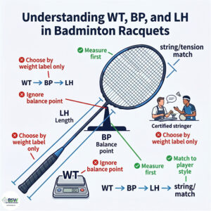Analyse du poids d’une raquette de badminton : U, 2U, 3U, 4U et adaptation au joueur