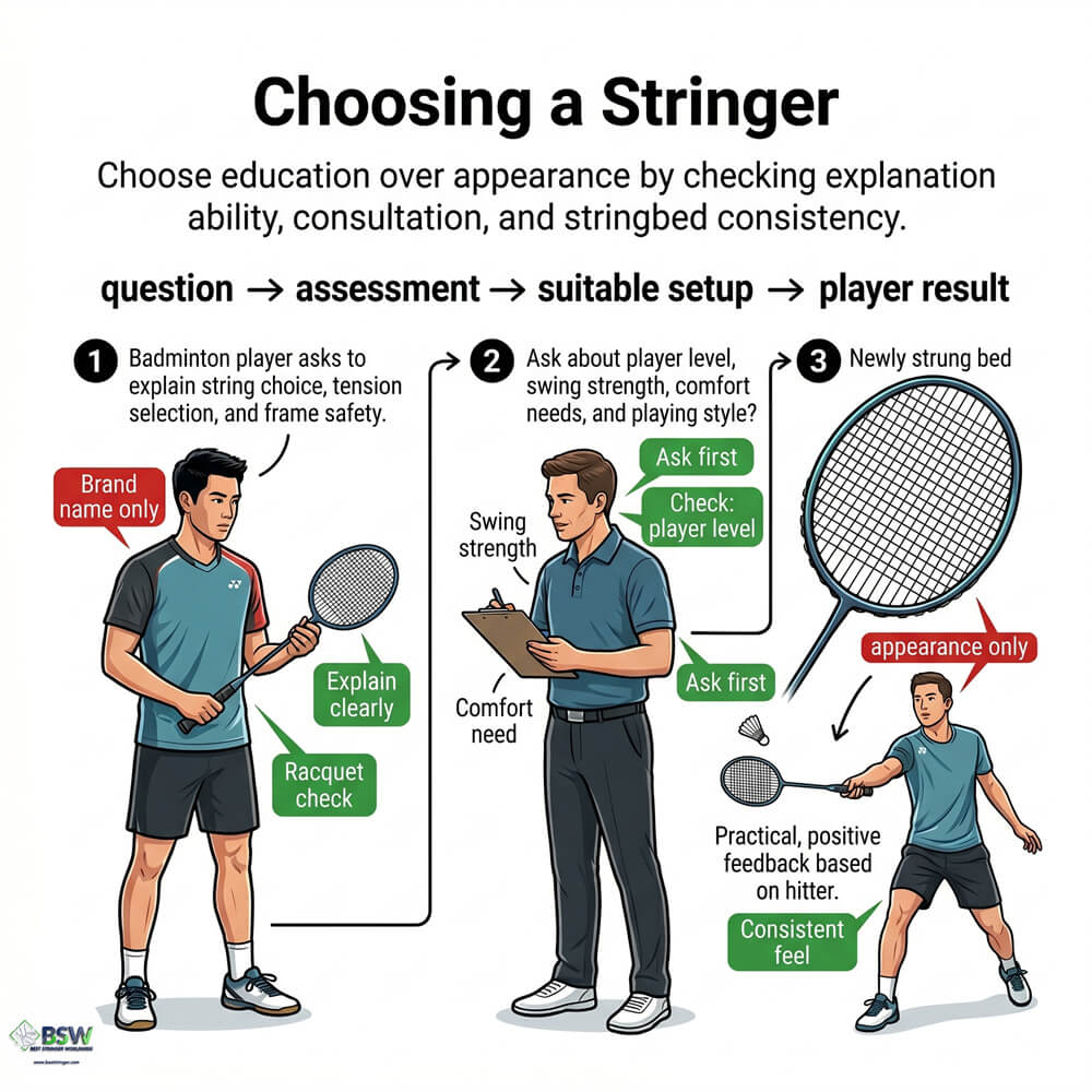 Best Stringer Worldwide certification for badminton stringer development