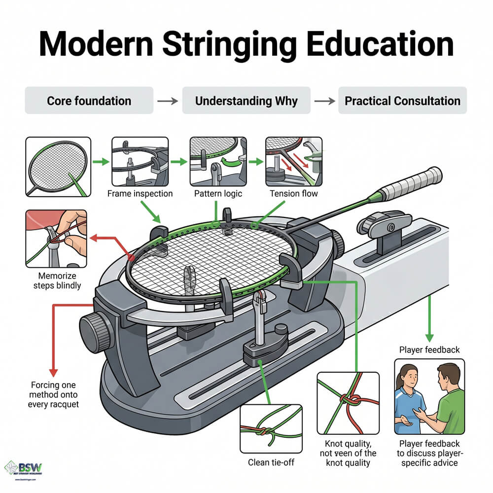 Best Stringer Worldwide certification for badminton stringer development