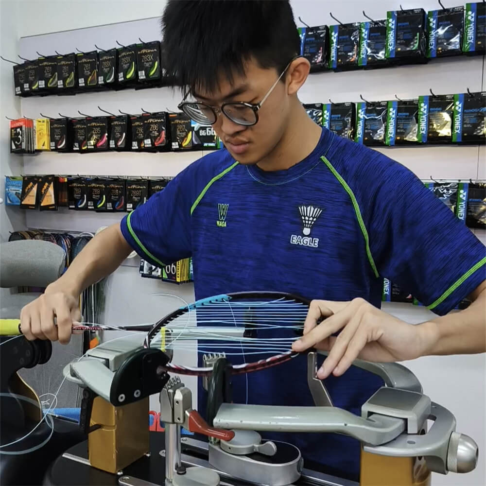 Chan Jia Yi, Ivan working with different racquet types at BSW course