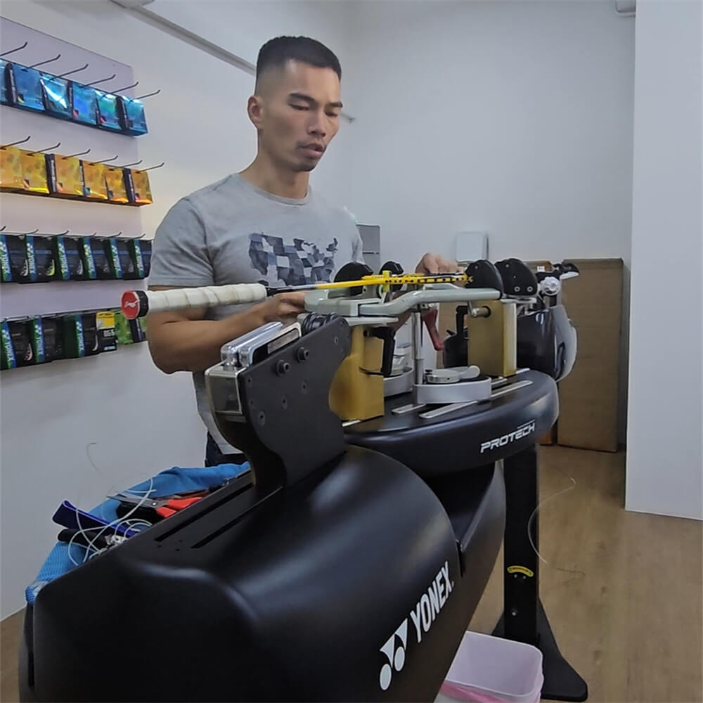 Chin-Teng Lin (Gary) working with different racquet types at BSW course