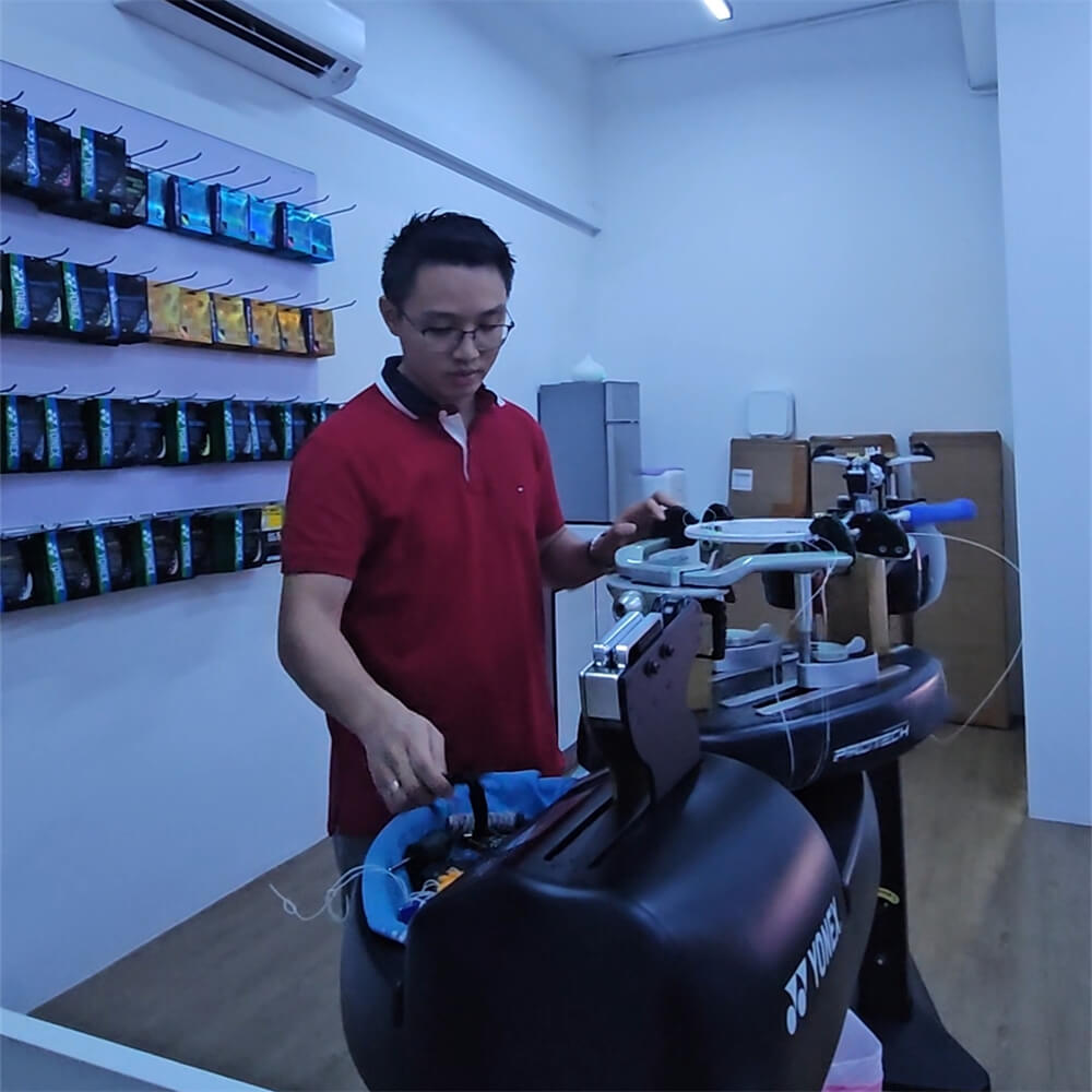 Jimmy Johanes Tjandra's BSW racket restringing course journey gallery photo