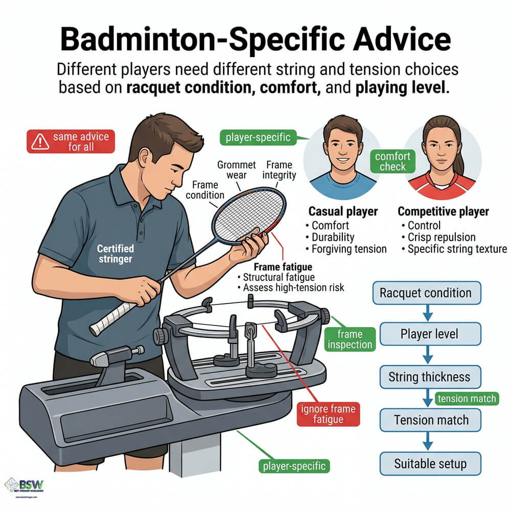 Modern badminton stringing certification focused on practical training support