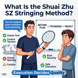 பேட்மிண்டன் வீரர்கள் மற்றும் ஸ்ட்ரிங்கர்களுக்கான Shuai Zhu SZ ஸ்ட்ரிங்கிங் முறை வழிகாட்டி