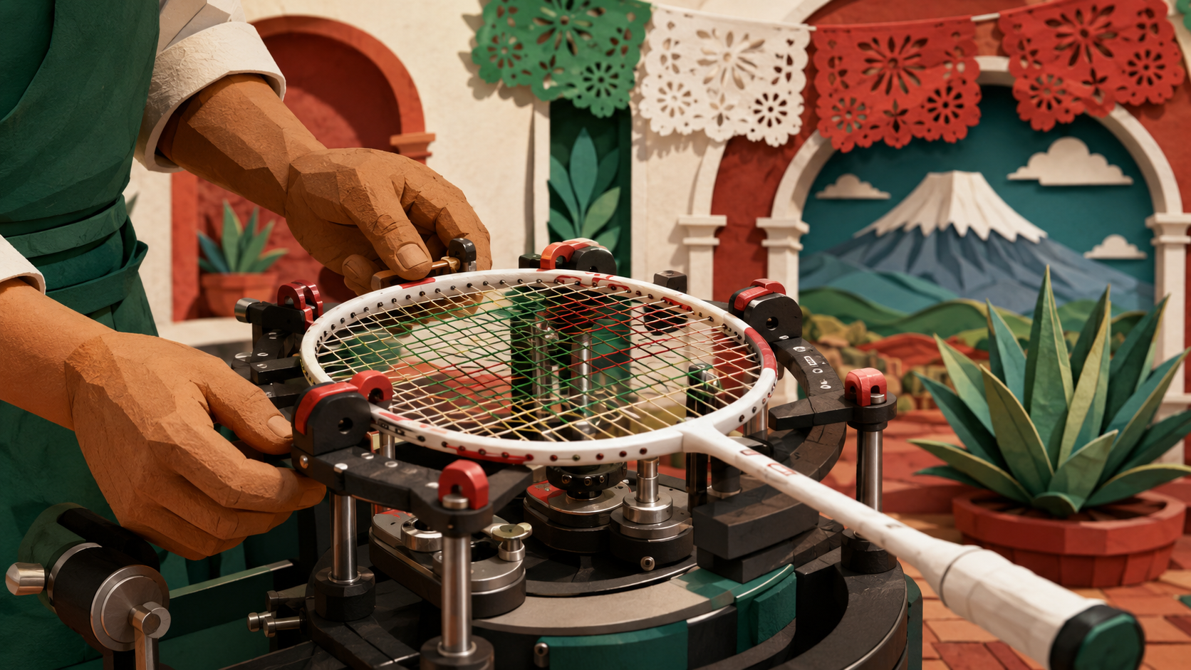 Professional stringing equipment setup for BSMX certified stringer training program. Professional stringing equipment setup for BSMX certified stringer training program.